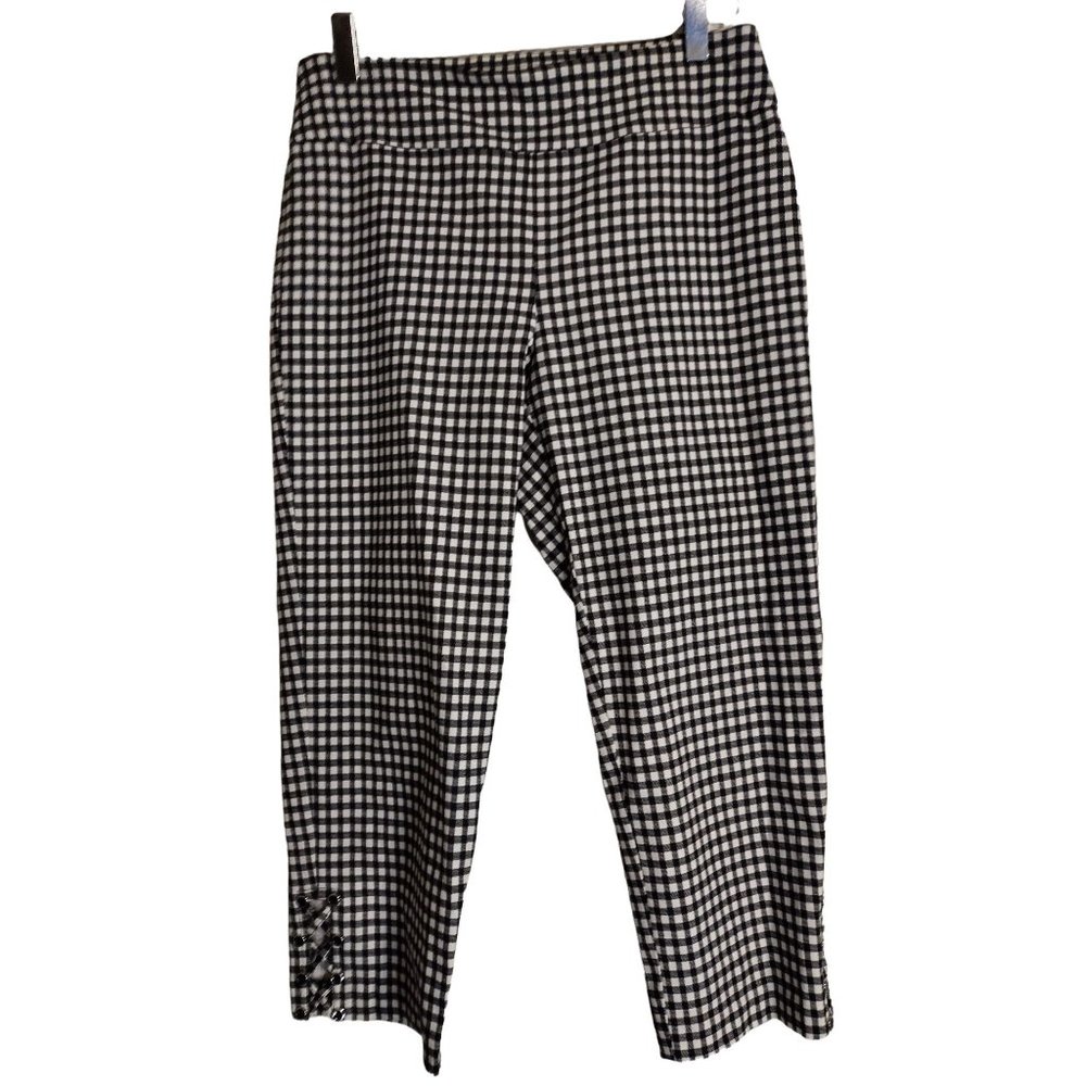 Generic Est 1946 Plaid Capris Size 6 Black and White Plaid Summer Spring